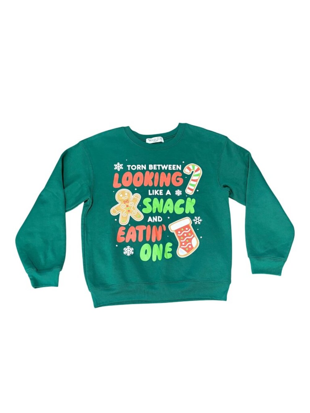 Womens Crewneck Holiday Christmas Sweatshirt Wound Up Small S
